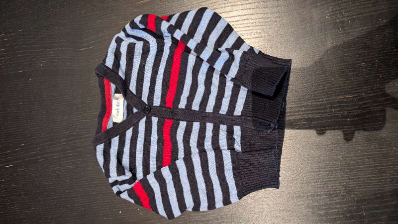 Peysa blá röndótt