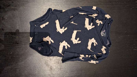 Samfella svört með kanínum