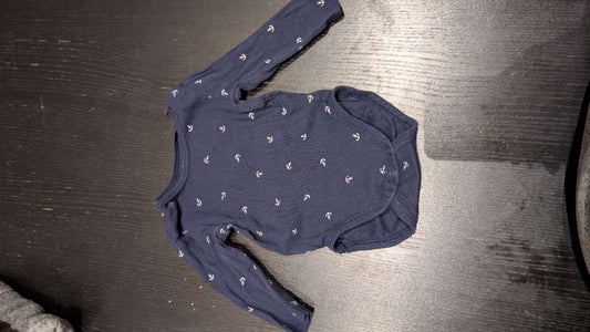 Samfella blá með akkeri