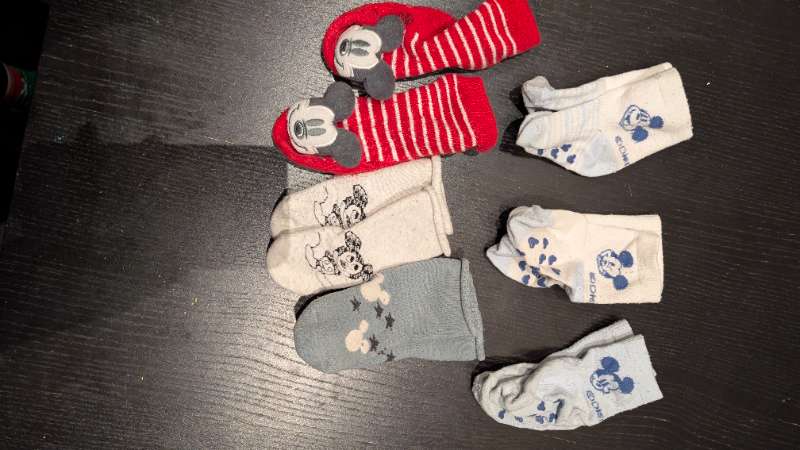 5 pör Mikka mús sokkar