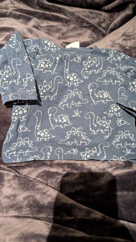 Risaeðlu peysa blá