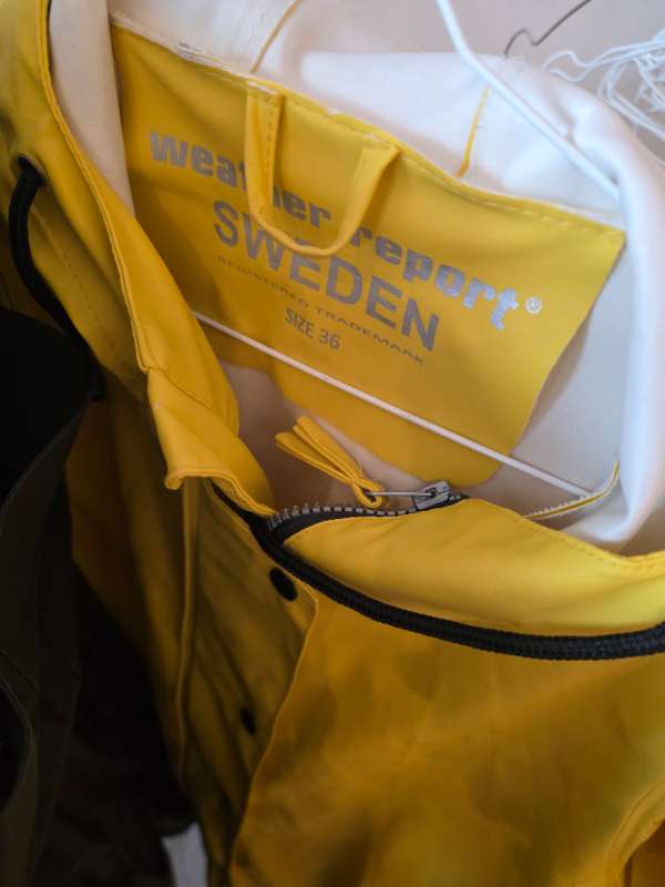 Sweden yellow raincoat