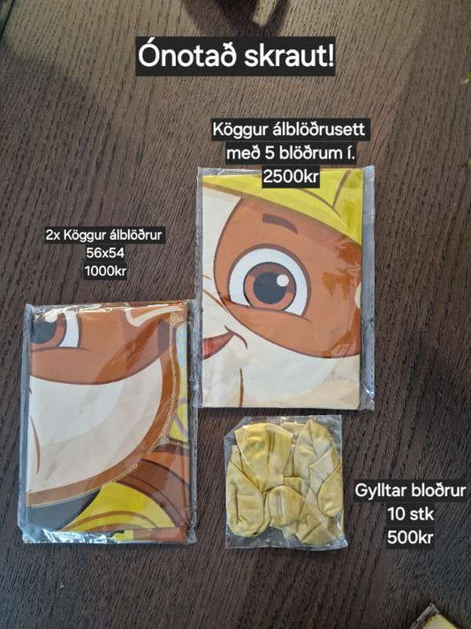 Gylltar blöðrur 10stk