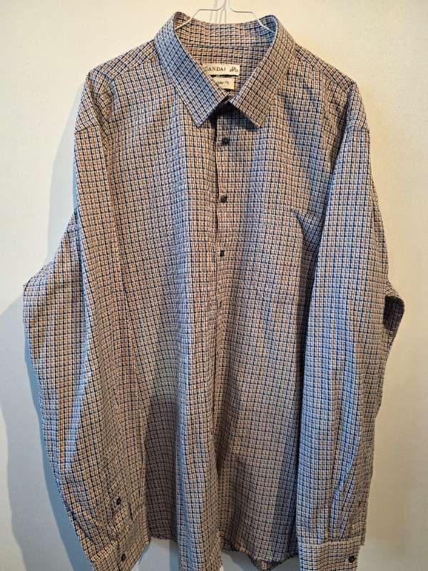 Skyrta regular fit brún/blá