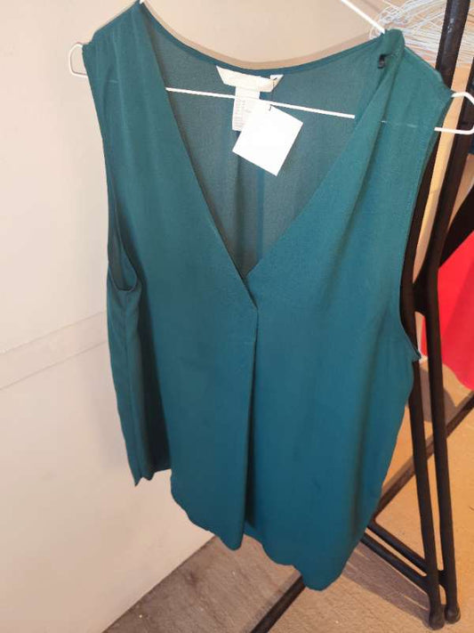 Græn hlý hlýra blússa H&M