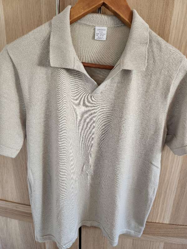 Stuttermabolur/ m kraga beige