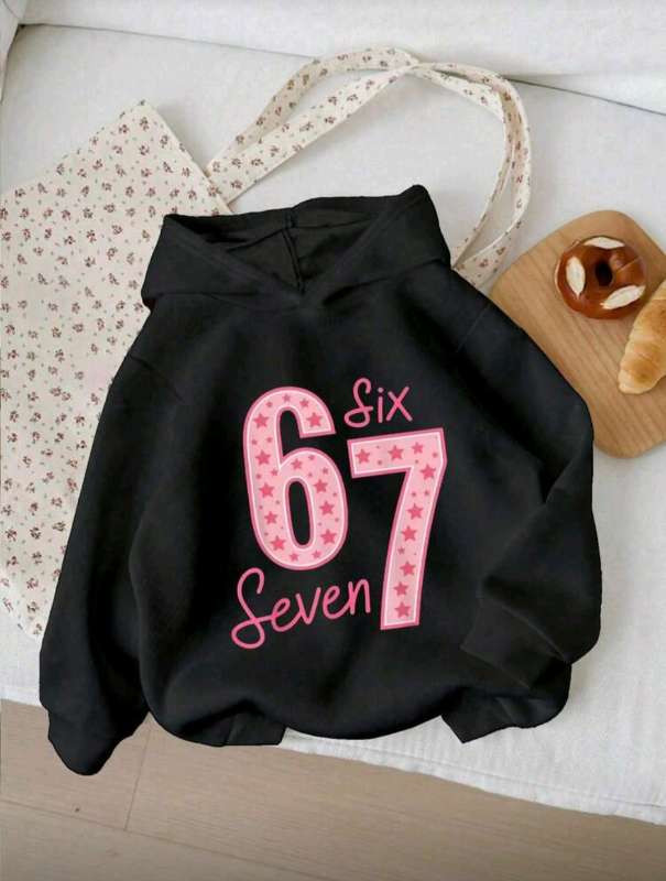 6 7 peysa stelpu bleik