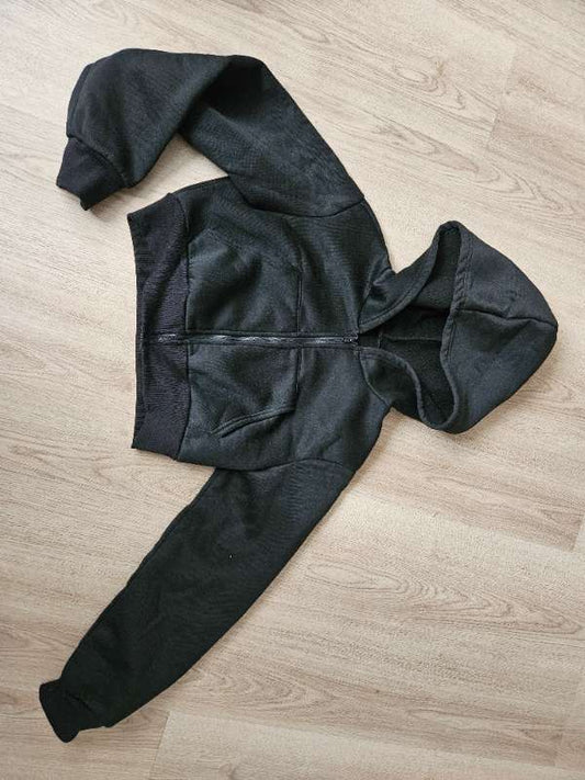 Black cropped hoodie S/M
