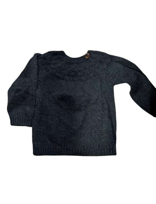 Dökkblá ullarpeysa