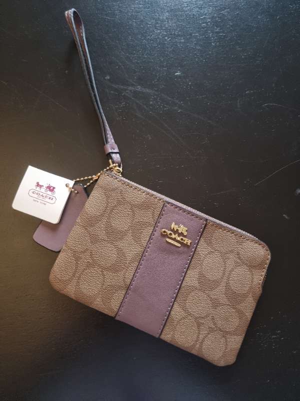 coach wallet purple