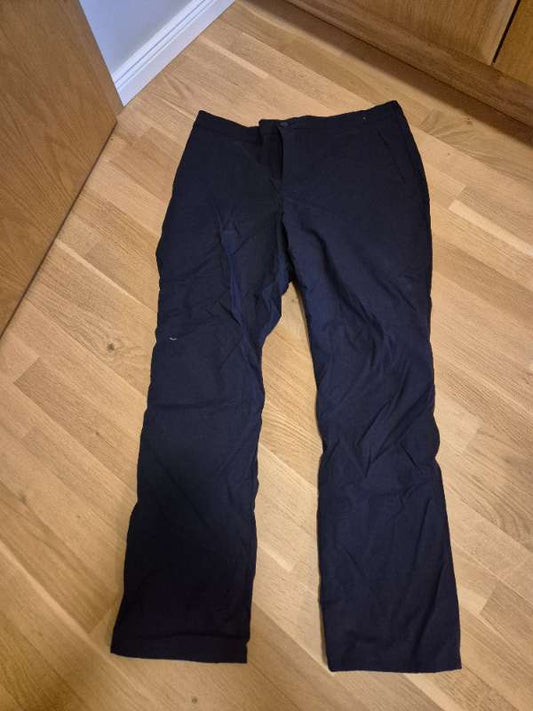 Bláar þykkar buxur