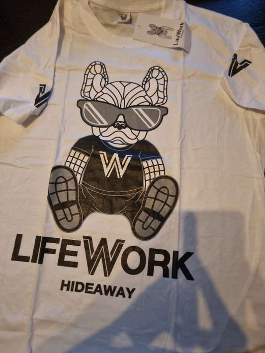 Life work hvíta bolur
