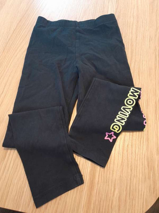 Svartar leggings m.gulu