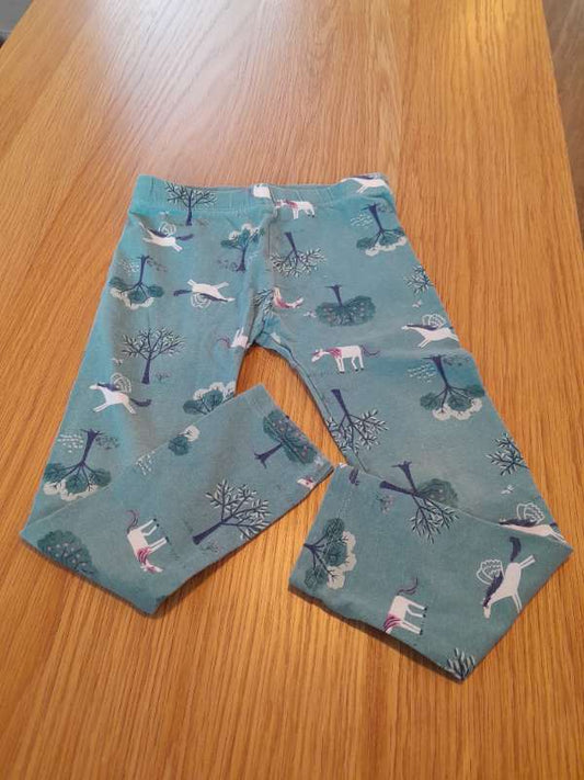 Grænar leggings m.myndum