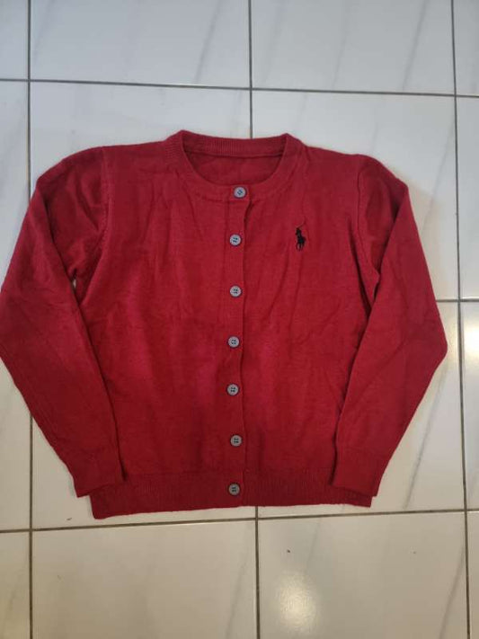 Polo cardigan rauðan