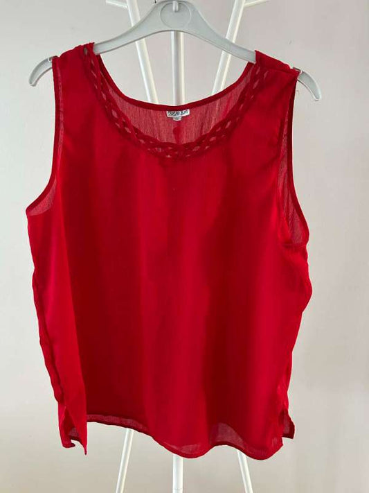 Skyrta rauð ermalaus