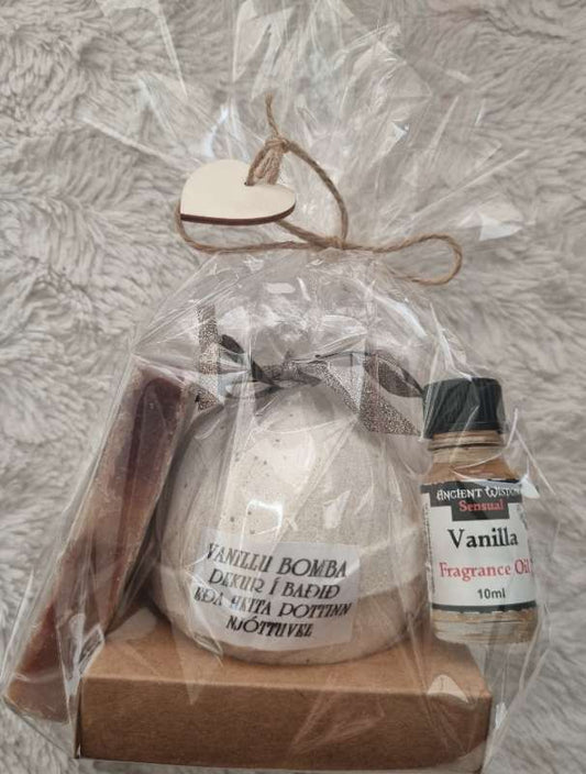 vanillu baðbomba/sápa,ilmolía