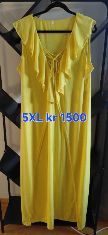 Kjóll gulur síður