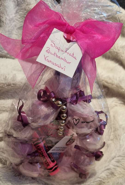 mini baðb, sápufroða,varasalvi