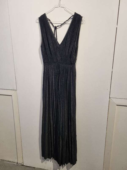 Svartur siðkjóll glimmer