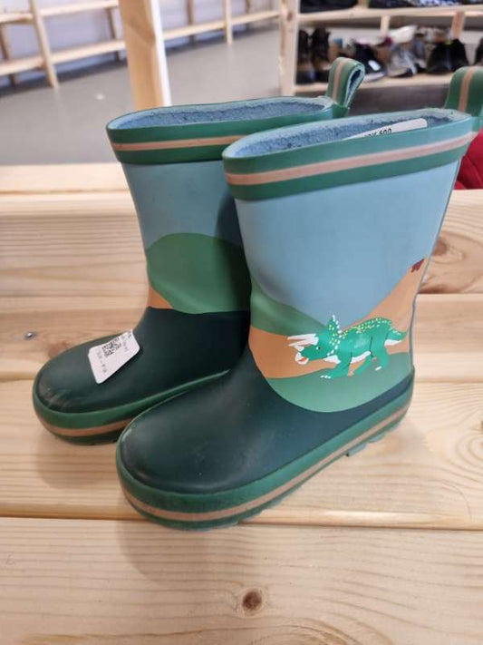M&S Stígvél, Græn m/ risaeðlum
