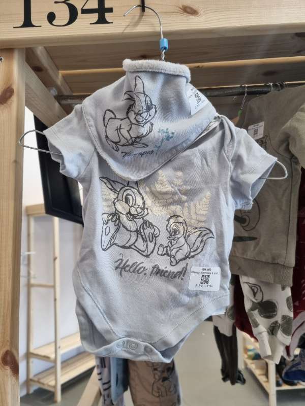 Disney, Samfella & slefsmekkur, ljósblá,Thumper
