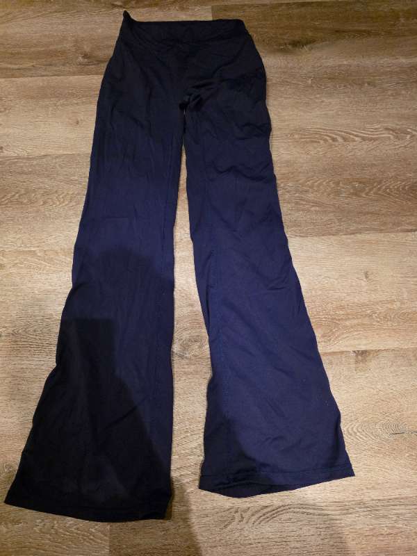 Bláar leggings útvíðar