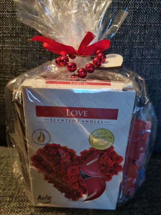 gjafapakkning/kerti,stjakar, sápa