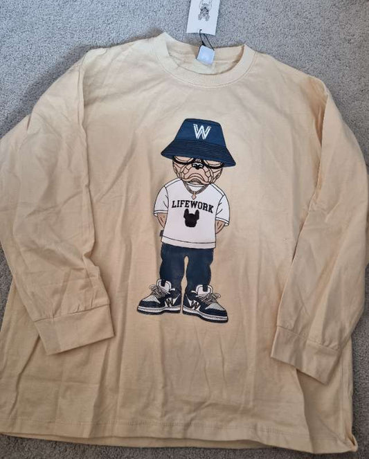 Brúna lifework langermabolur