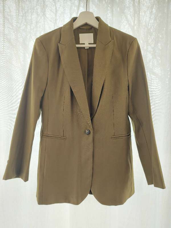 Mosagrænn blazer jakki