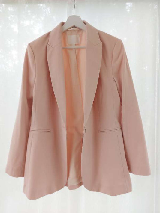 H&M bleikur blazer jakki