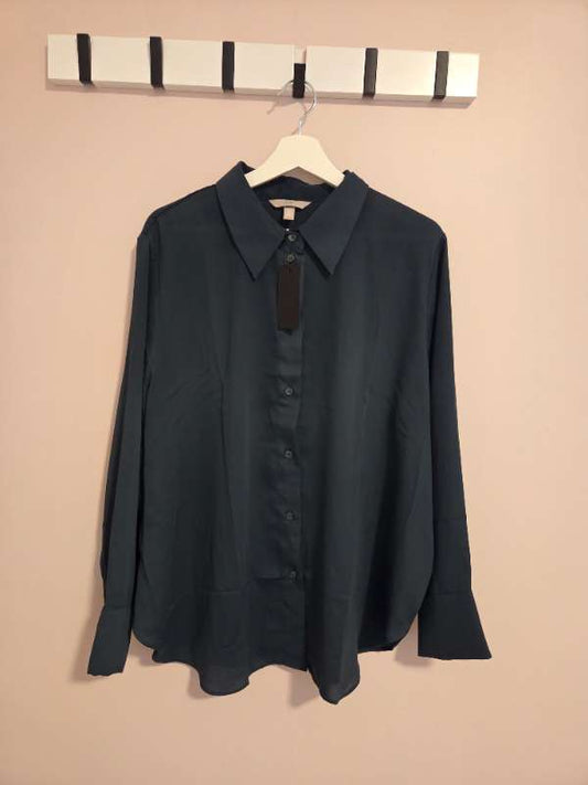 H&M skyrta grænblá