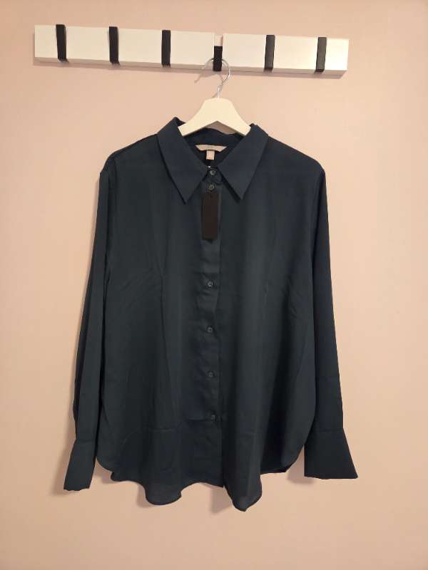 H&M skyrta grænblá