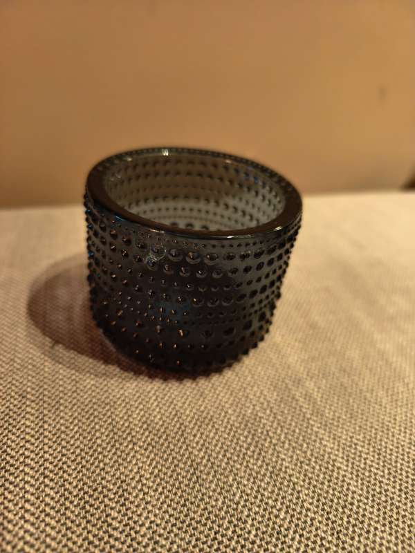 iittala kertastjaki dökkblár
