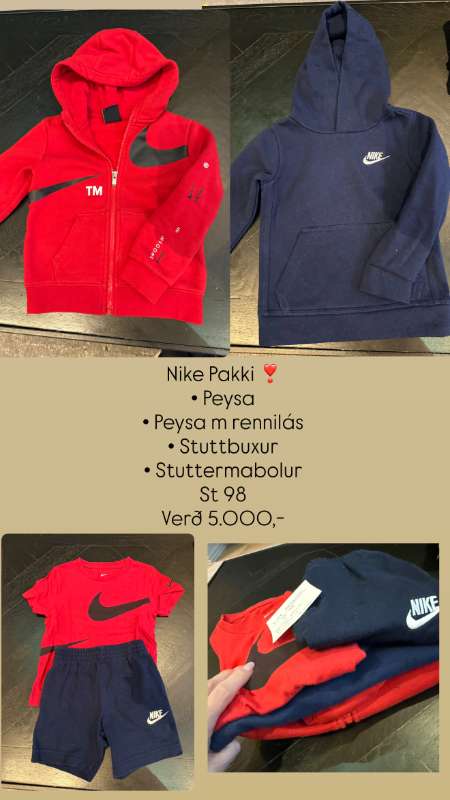 Nike Rauð Peysa