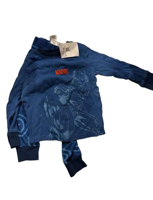 Blá Captain Amerika náttföt