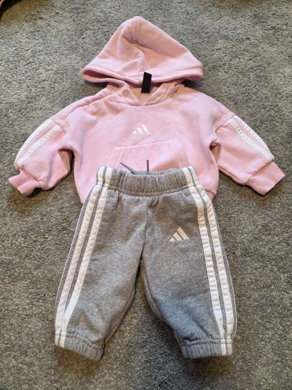 Adidas pink gray set