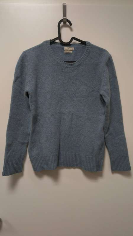 blue woolen sweater