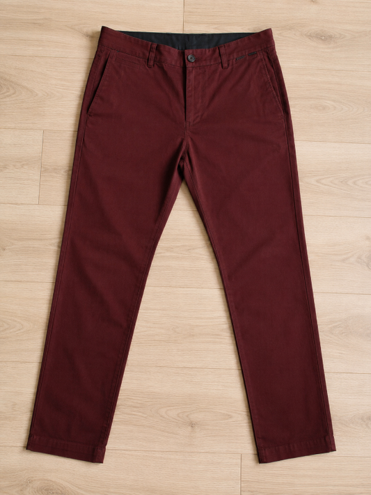 Men's BOSS Hugo Boss Slim Fit Chinos in Dark Red