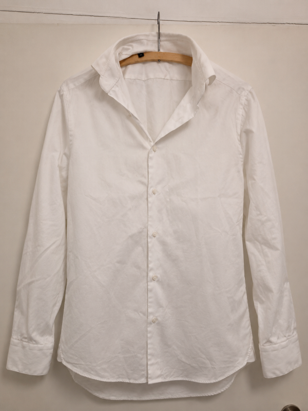 Men's Casual White Button-Down Shirt - Size 40
