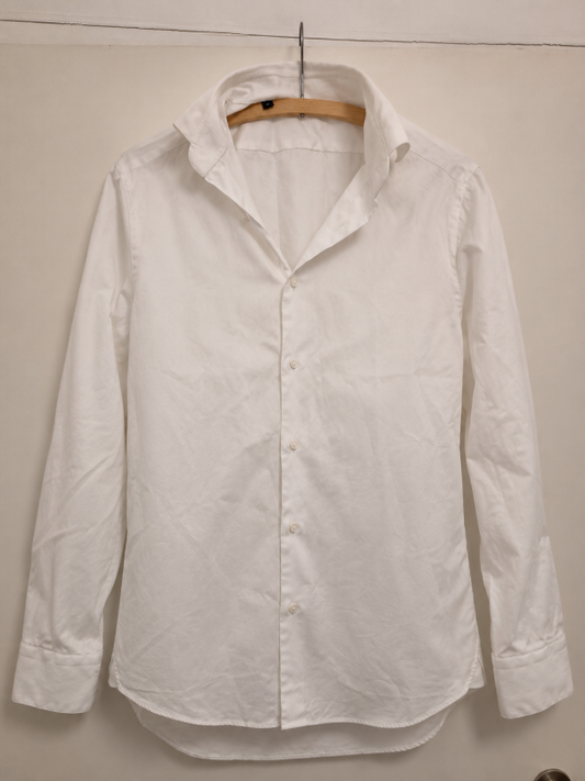 Men's Casual White Button-Down Shirt - Size 40