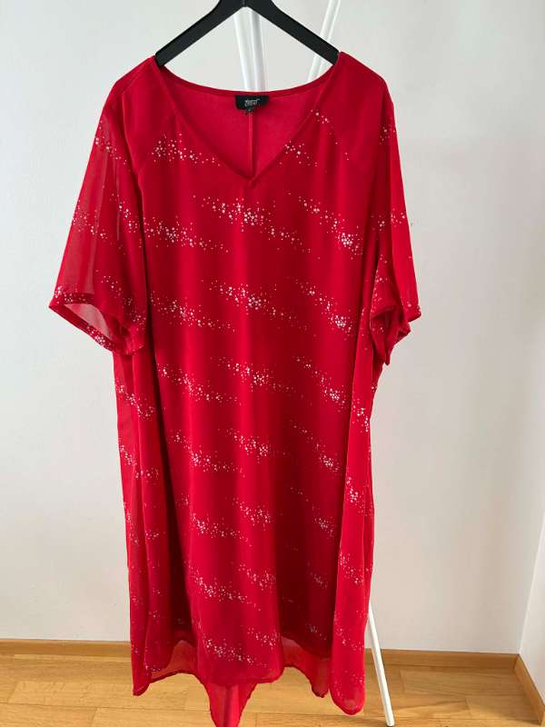 Kjóll rauður síður