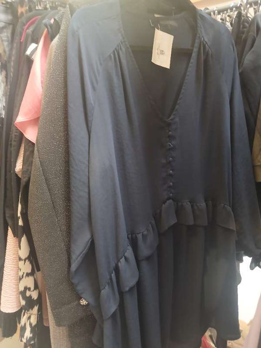 Vera moda kjóll blár xl