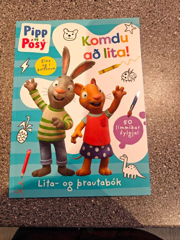 Litabok ekki límmiðar Pipp og Pósý