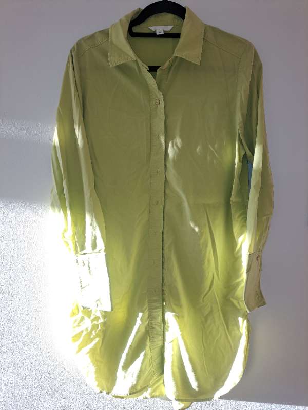 GREEN SHIRT DRESS
