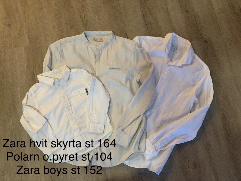 Zara hvít skyrta st 164