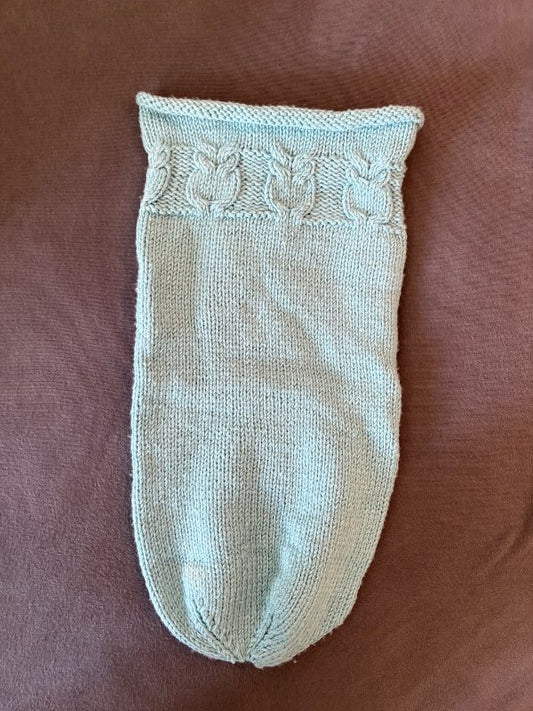 Prjónaður uglupoki