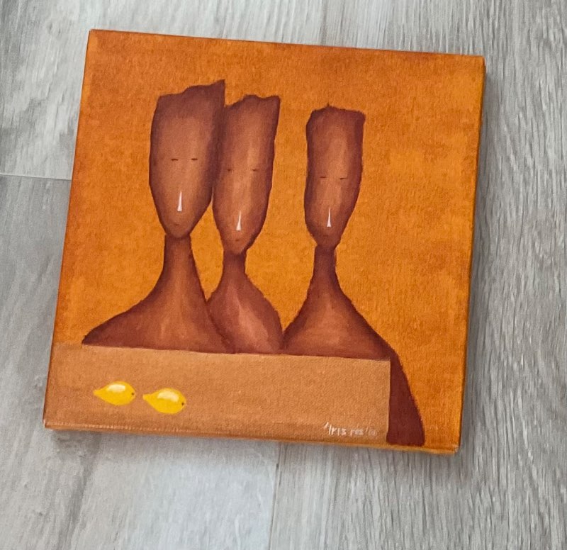 Málverk - Íris Rós Söring 3 karlar