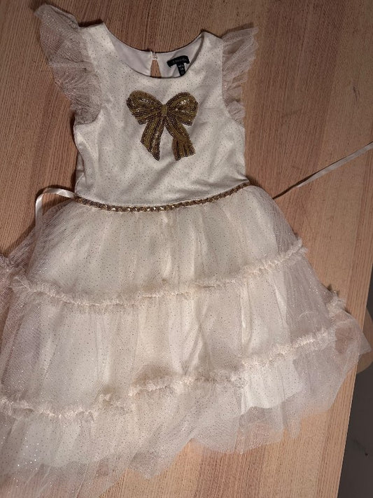 White ribbon dress