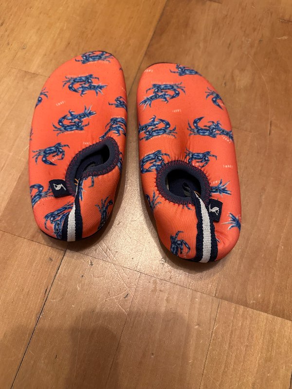 Orange swim shoes